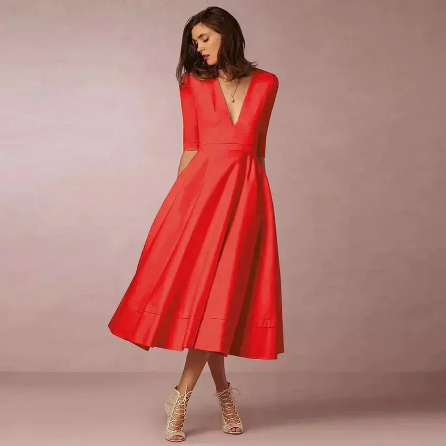 Miss | Jurk Dames Midi Casual - Polyester Mix - Miss Madera MIS-FDF4F5