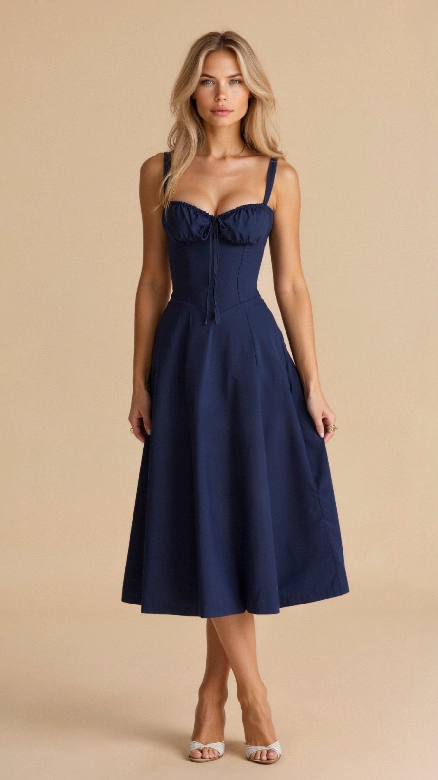 Miss | Jurk Dames Midi Casual Trendy - Polyester - Miss Madera MIS-A26E4C