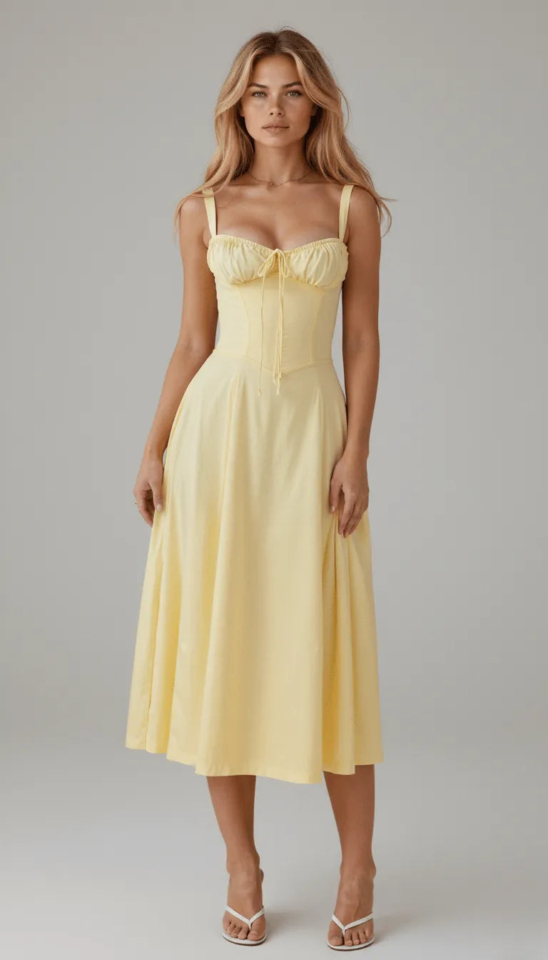 Miss | Jurk Dames Midi Casual Trendy - Polyester - Miss Madera MIS-B69C48