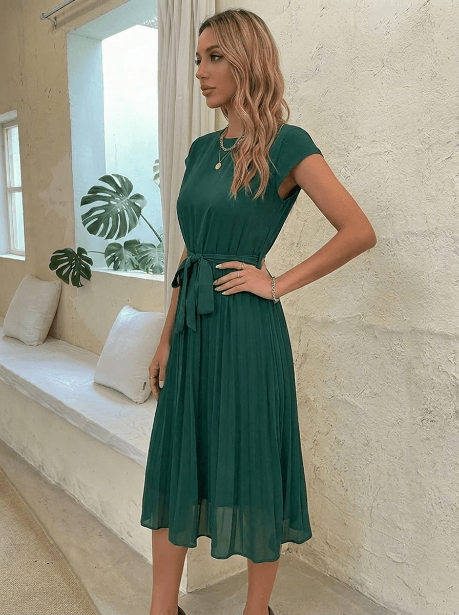Miss | Jurk Dames Midi Casual - Viscose - Miss Madera MIS-EF4033