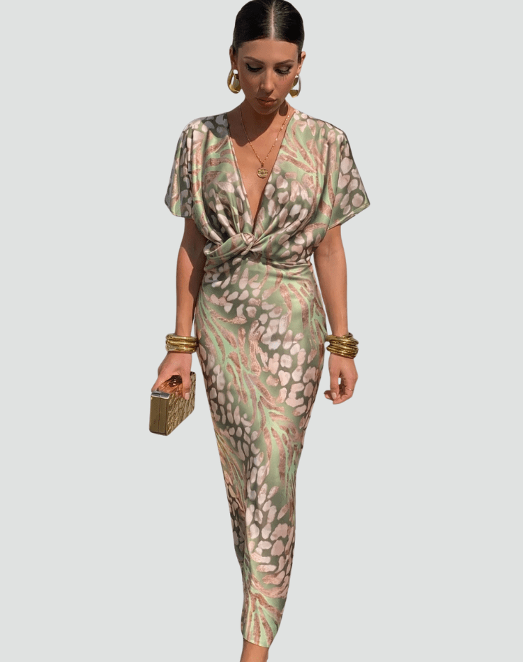 Miss | Jurk Dames Midi Elegant - Chiffon - Miss Madera
