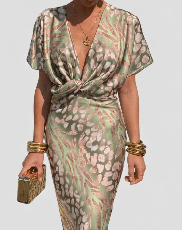 Miss | Jurk Dames Midi Elegant - Chiffon - Miss Madera