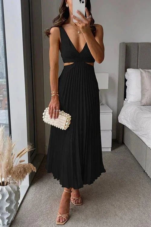 Miss | Jurk Dames Midi Elegant Plissé - Polyester - Miss Madera MIS-C1EE54