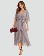 Miss | Jurk Dames Midi Elegant - Polyester - Miss Madera