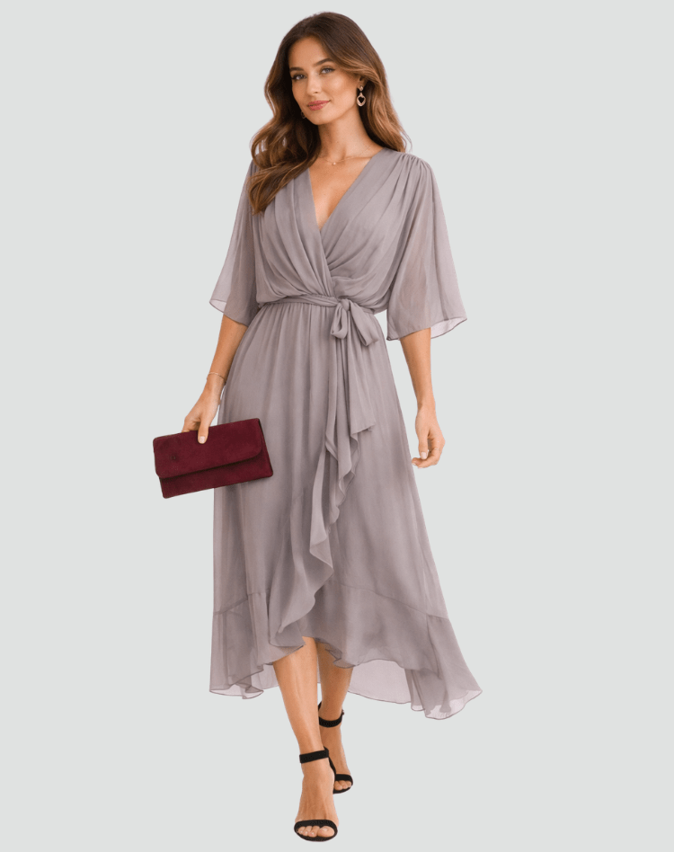 Miss | Jurk Dames Midi Elegant - Polyester - Miss Madera