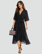 Miss | Jurk Dames Midi Elegant - Polyester - Miss Madera