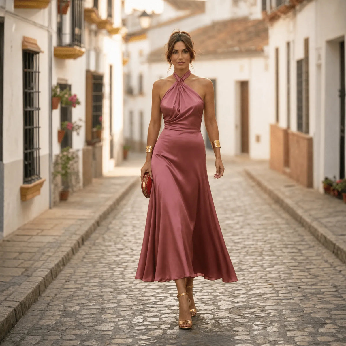Miss | Jurk Dames Midi Elegant - Polyester - Miss Madera MIS-0A6A6C