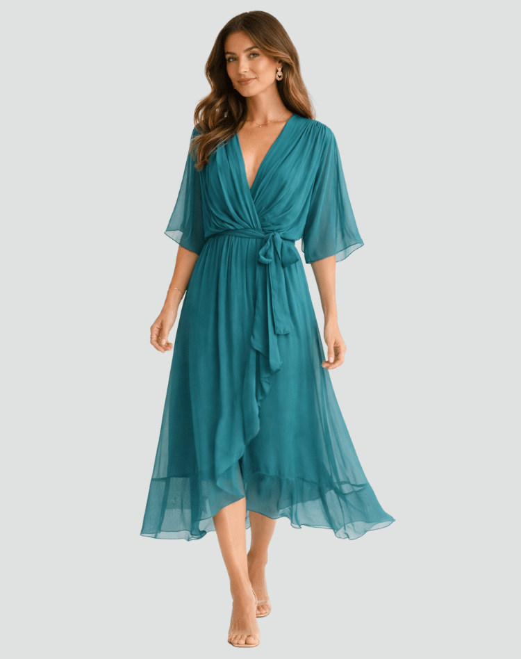 Miss | Jurk Dames Midi Elegant - Polyester - Miss Madera