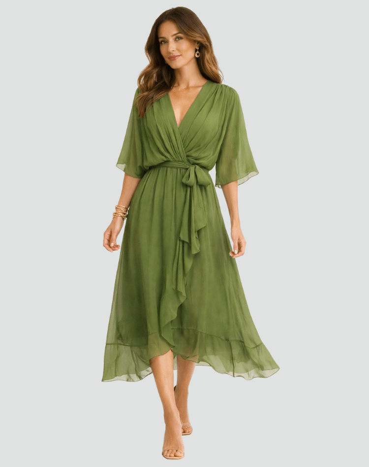 Miss | Jurk Dames Midi Elegant - Polyester - Miss Madera