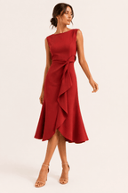Miss | Jurk Dames Midi Elegant - Polyester - Miss Madera