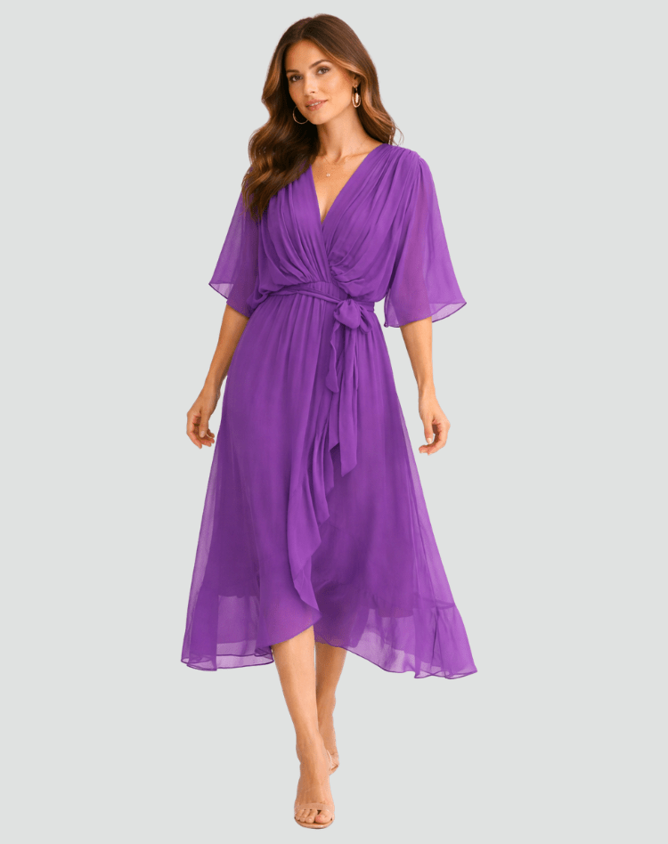 Miss | Jurk Dames Midi Elegant - Polyester - Miss Madera