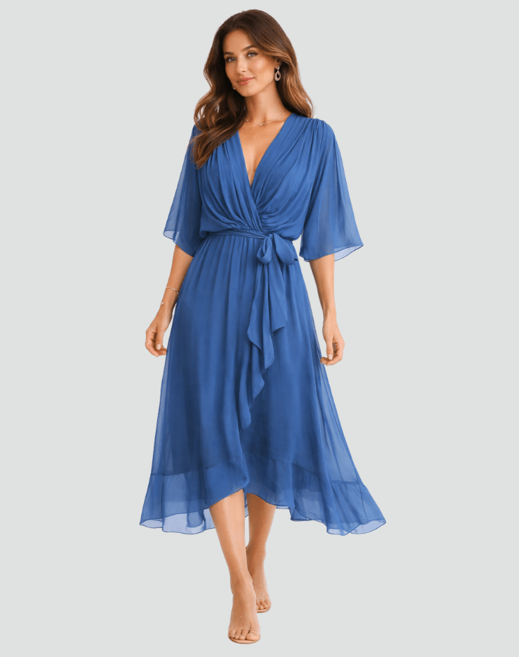 Miss | Jurk Dames Midi Elegant - Polyester - Miss Madera