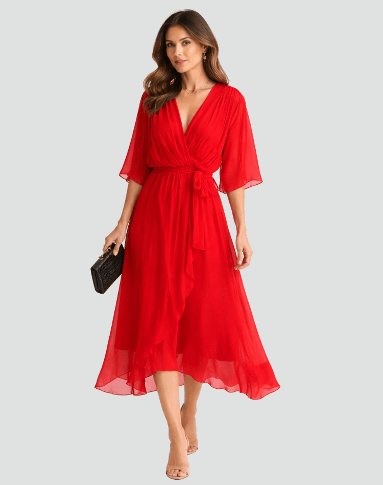 Miss | Jurk Dames Midi Elegant - Polyester - Miss Madera