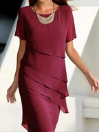 Miss | Jurk Dames Midi Figuurvriendelijk - Viscose - Miss Madera