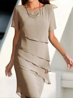 Miss | Jurk Dames Midi Figuurvriendelijk - Viscose - Miss Madera