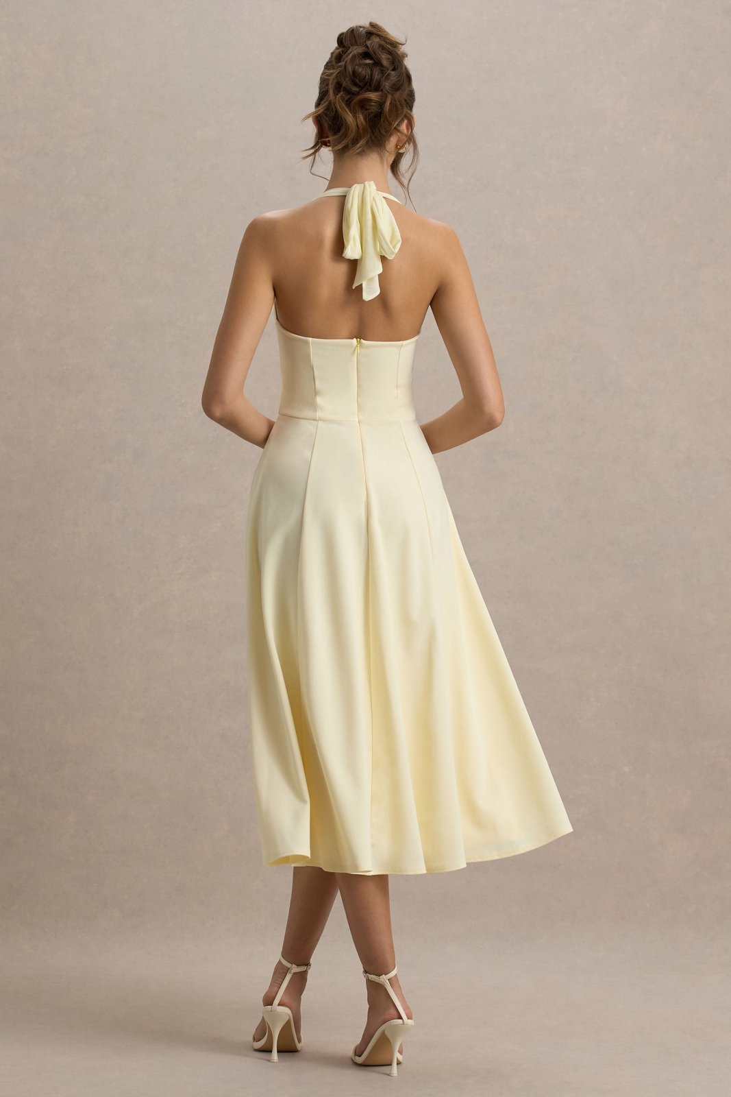 Miss | Jurk Dames Midi Halter Skater - Scuba Crêpe - Miss Madera MIS-FXC1NC