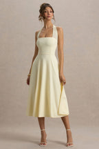 Miss | Jurk Dames Midi Halter Skater - Scuba Crêpe - Miss Madera MIS-FXC1NC