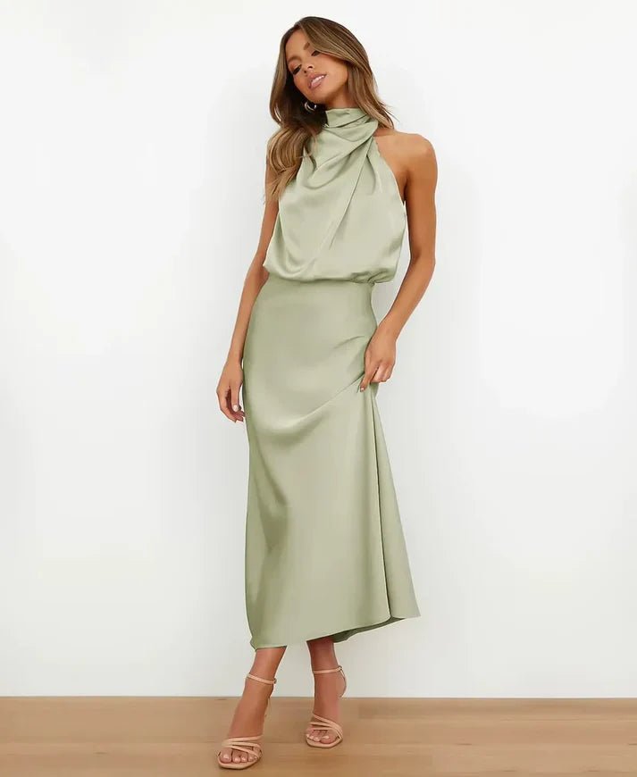 Miss | Jurk Dames Midi Hoge Taille - Katoenblend - Miss Madera MIS-T8LSXG