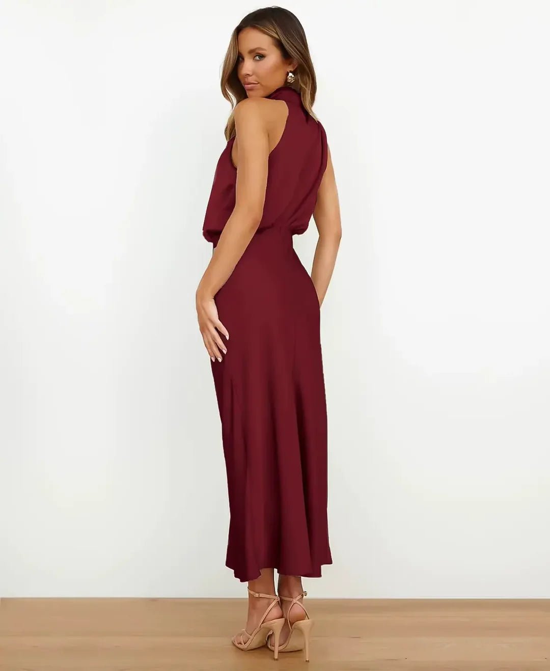 Miss | Jurk Dames Midi Hoge Taille - Katoenblend - Miss Madera MIS-OSCZPP