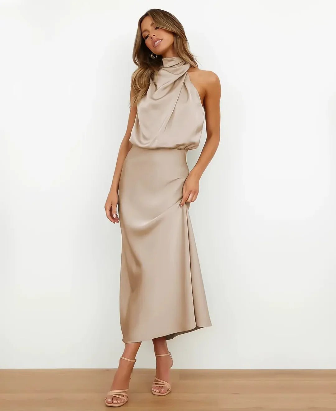 Miss | Jurk Dames Midi Hoge Taille - Katoen - Miss Madera MIS-WQGU6C