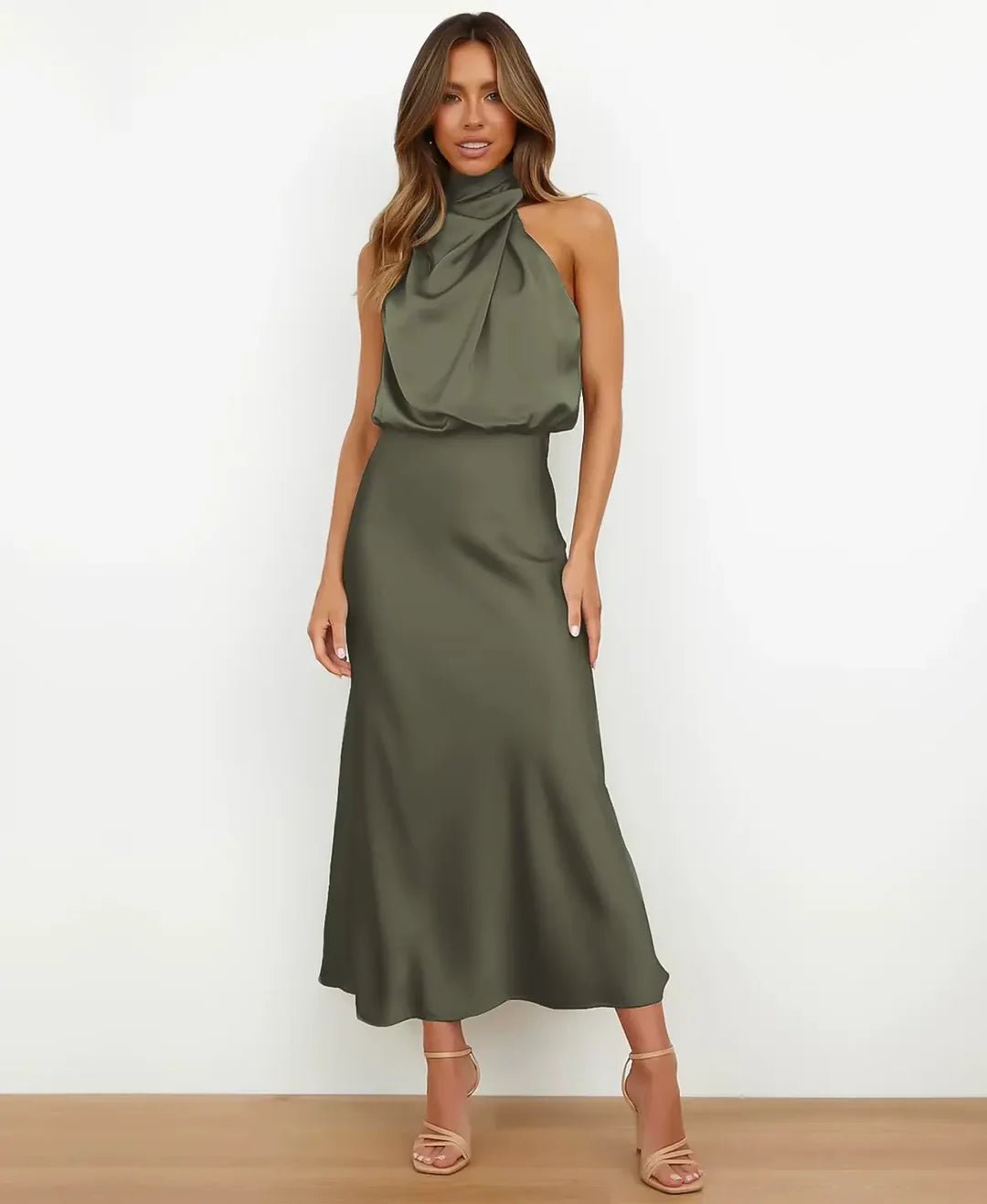 Miss | Jurk Dames Midi Hoge Taille - Katoen - Miss Madera MIS-V5ZBH7