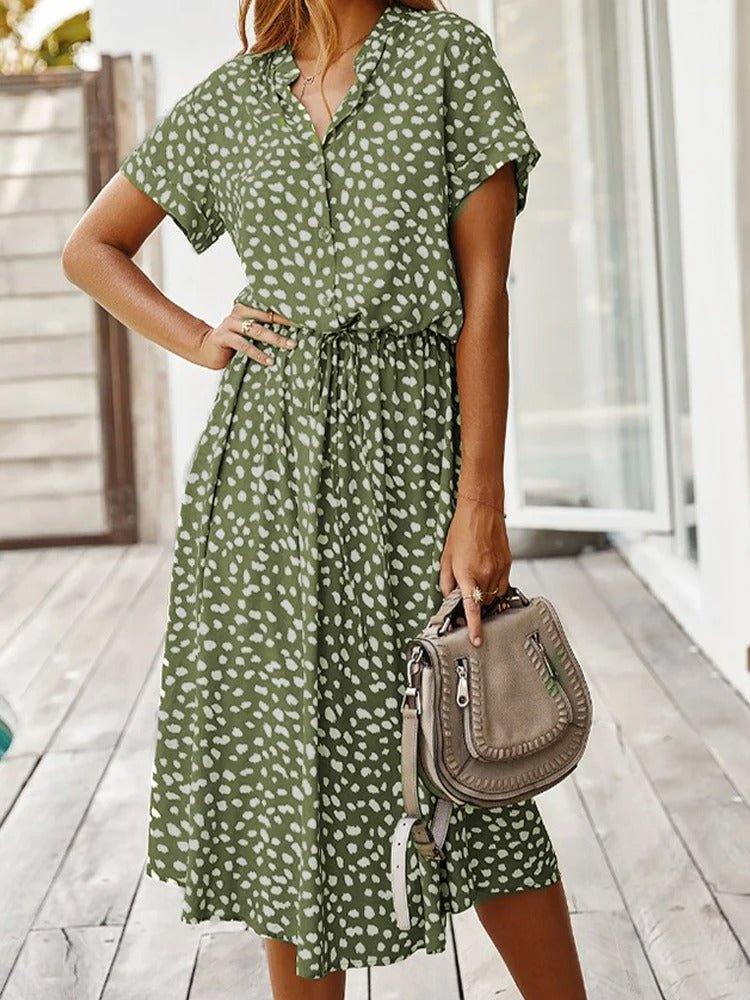 Miss | Jurk Dames Midi - Katoen - Miss Madera