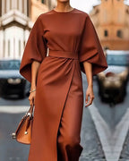 Miss | Jurk Dames Midi Kimono Wikkel - Viscose - Miss Madera MIS-LYY88Y