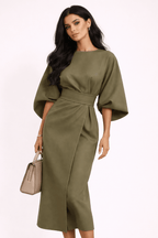 Miss | Jurk Dames Midi Kimono Wikkel - Viscose - Miss Madera MIS-IMZRUO