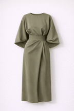 Miss | Jurk Dames Midi Kimono Wikkel - Viscose - Miss Madera MIS-LYY88Y