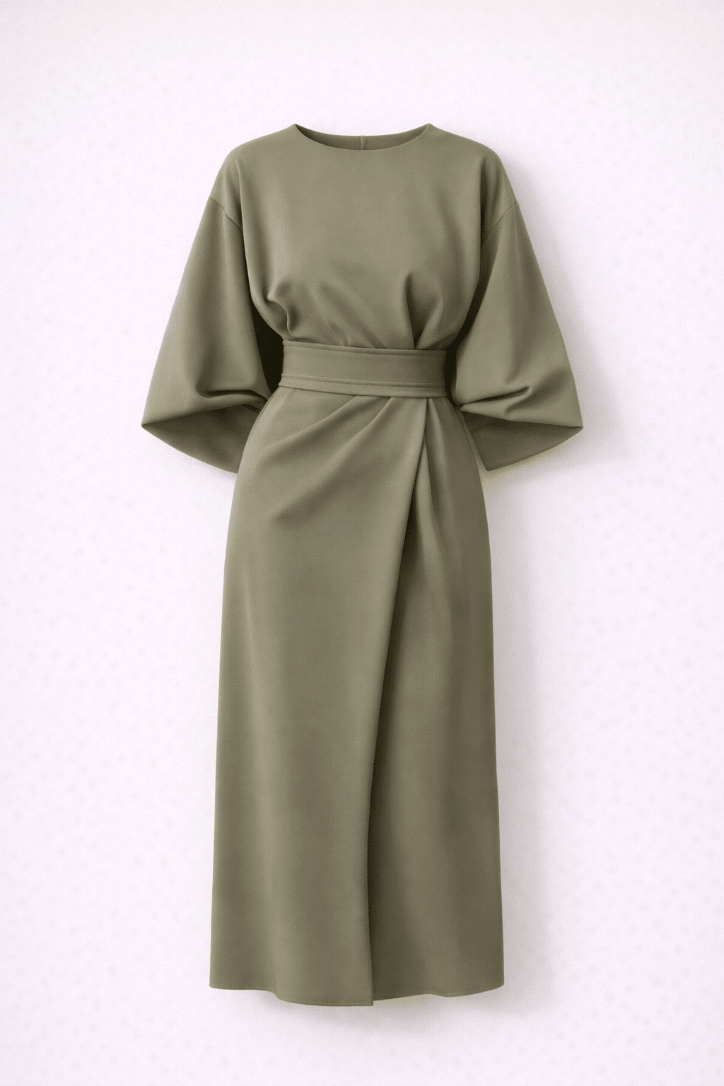 Miss | Jurk Dames Midi Kimono Wikkel - Viscose - Miss Madera MIS-LYY88Y