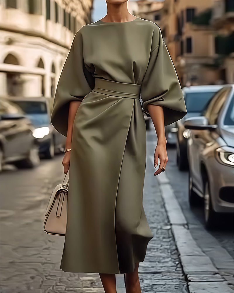 Miss | Jurk Dames Midi Kimono Wikkel - Viscose - Miss Madera MIS-LYY88Y