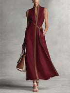 Miss | Jurk Dames Midi - Linnen - Miss Madera MIS-1BA641