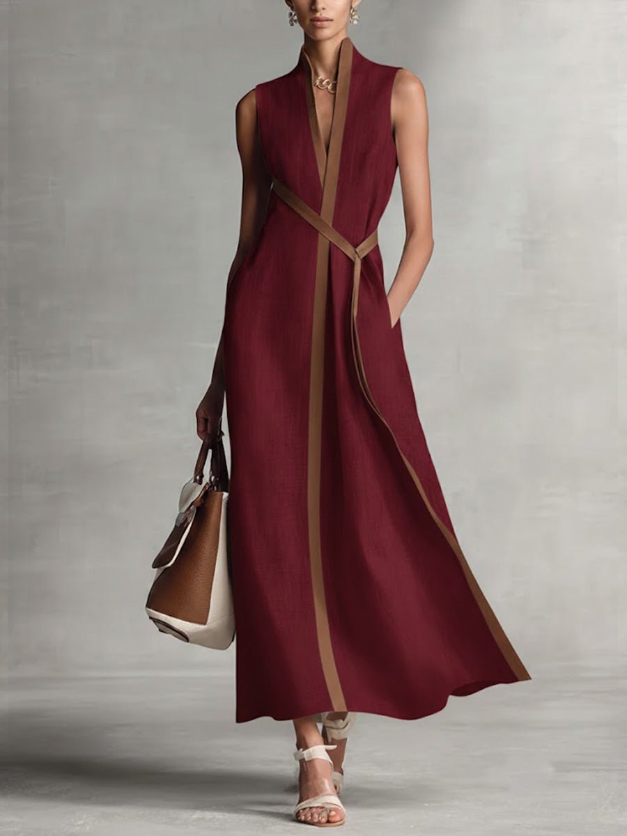 Miss | Jurk Dames Midi - Linnen - Miss Madera MIS-1BA641