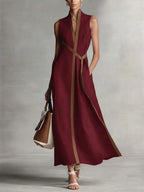 Miss | Jurk Dames Midi - Linnen - Miss Madera MIS-1BA641