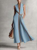 Miss | Jurk Dames Midi - Linnen - Miss Madera MIS-36D2F3