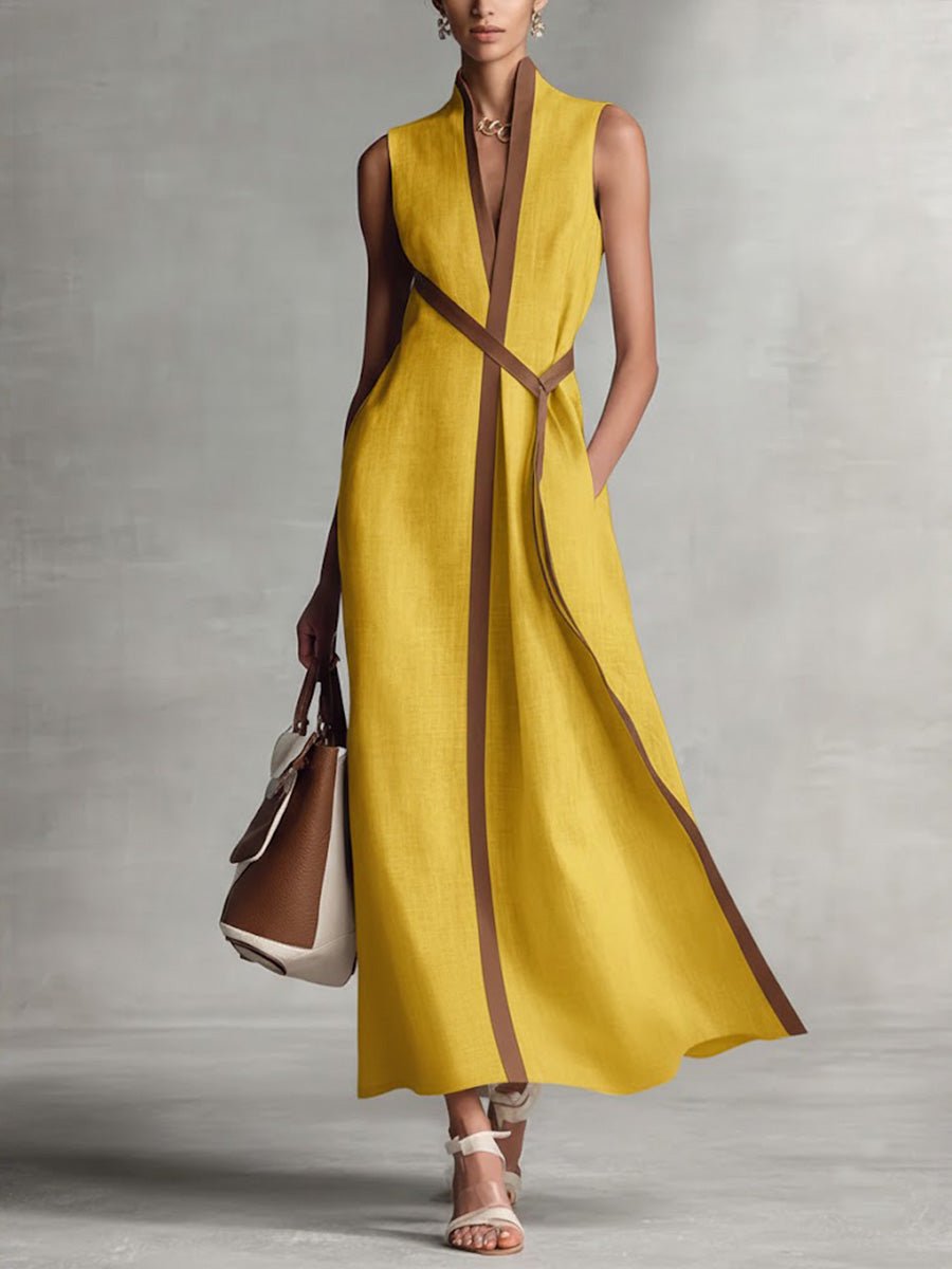 Miss | Jurk Dames Midi - Linnen - Miss Madera MIS-F51662