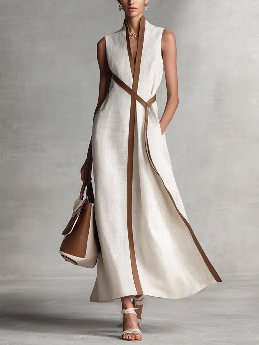 Miss | Jurk Dames Midi - Linnen - Miss Madera MIS-3F23A9