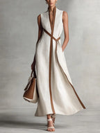 Miss | Jurk Dames Midi - Linnen - Miss Madera MIS-3F23A9
