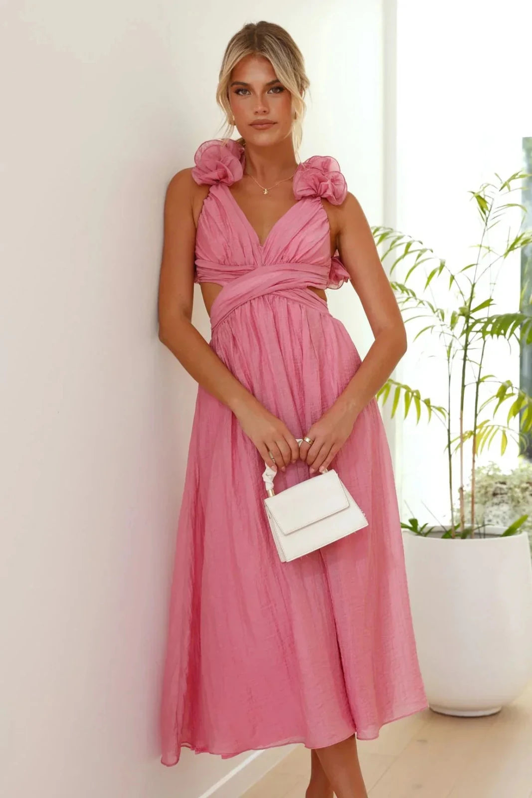 Miss | Jurk Dames Midi Modern - Polyester Mix - Miss Madera MIS-0EFFDD