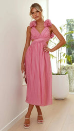 Miss | Jurk Dames Midi Modern - Polyester Mix - Miss Madera MIS-0EFFDD