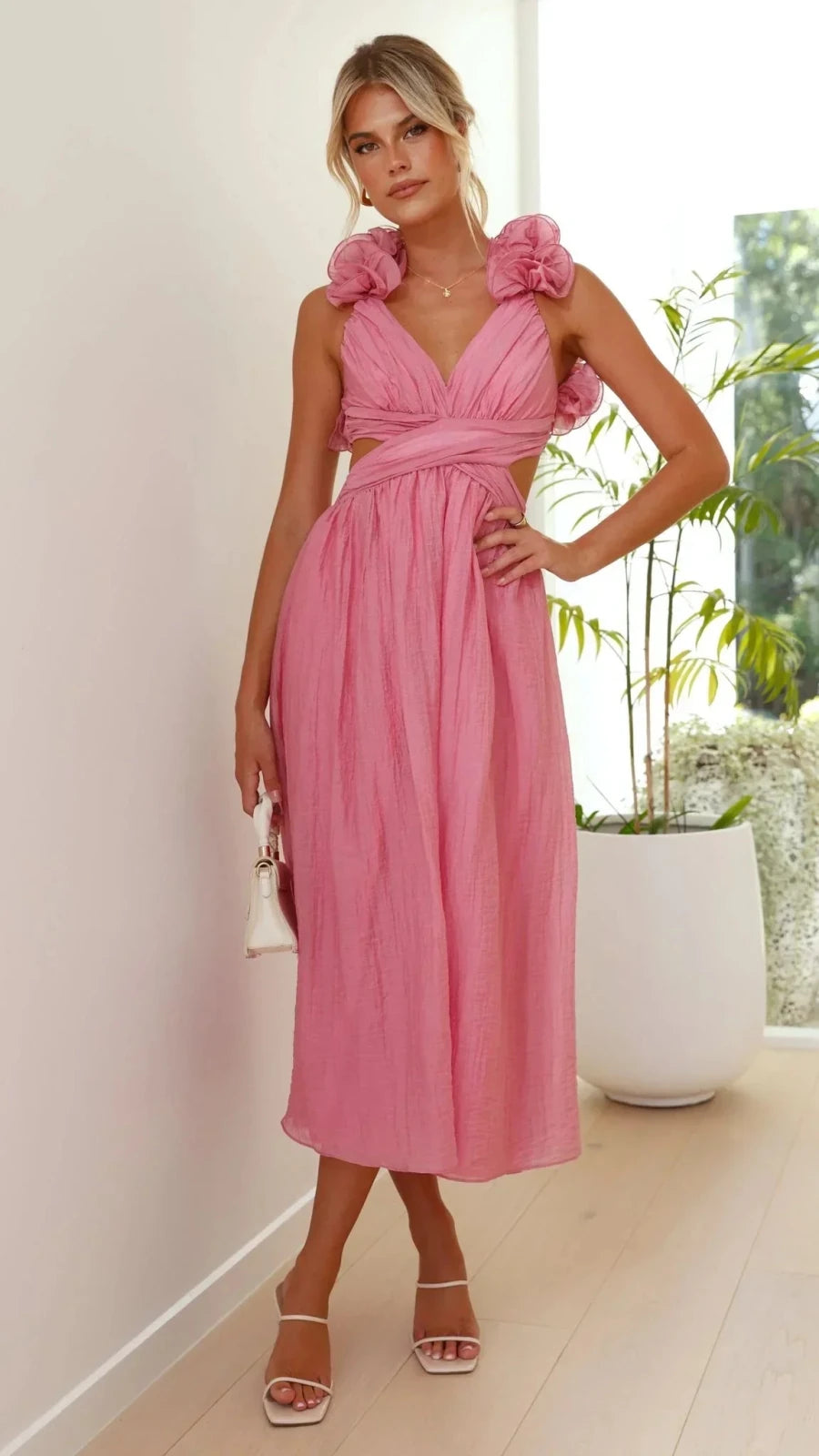 Miss | Jurk Dames Midi Modern - Polyester Mix - Miss Madera MIS-0EFFDD