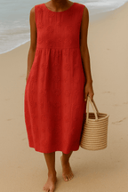 Miss | Jurk Dames Midi Mouwloos Elegant - Polyester - Miss Madera MIS-56BBDA