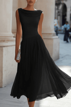 Miss | Jurk Dames Midi Mouwloos Geplisseerd - Polyester - Miss Madera MIS-E2ADYR