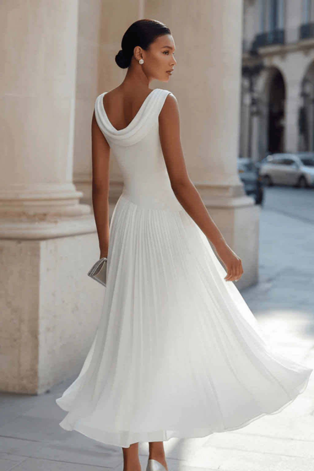 Miss | Jurk Dames Midi Mouwloos Geplisseerd - Polyester - Miss Madera MIS-KIRHH6