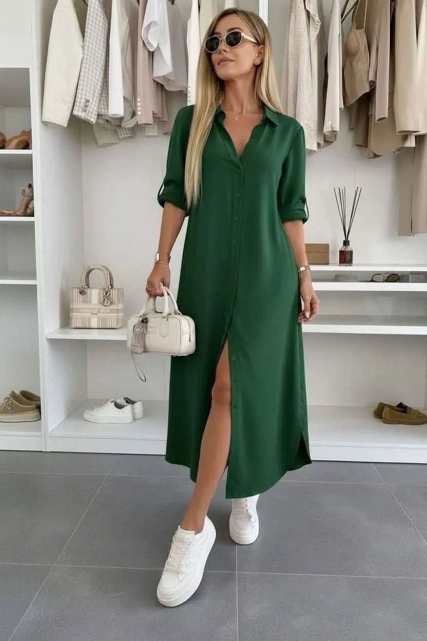 Miss | Jurk Dames Midi Oversized - Katoen - Miss Madera MIS-73F761