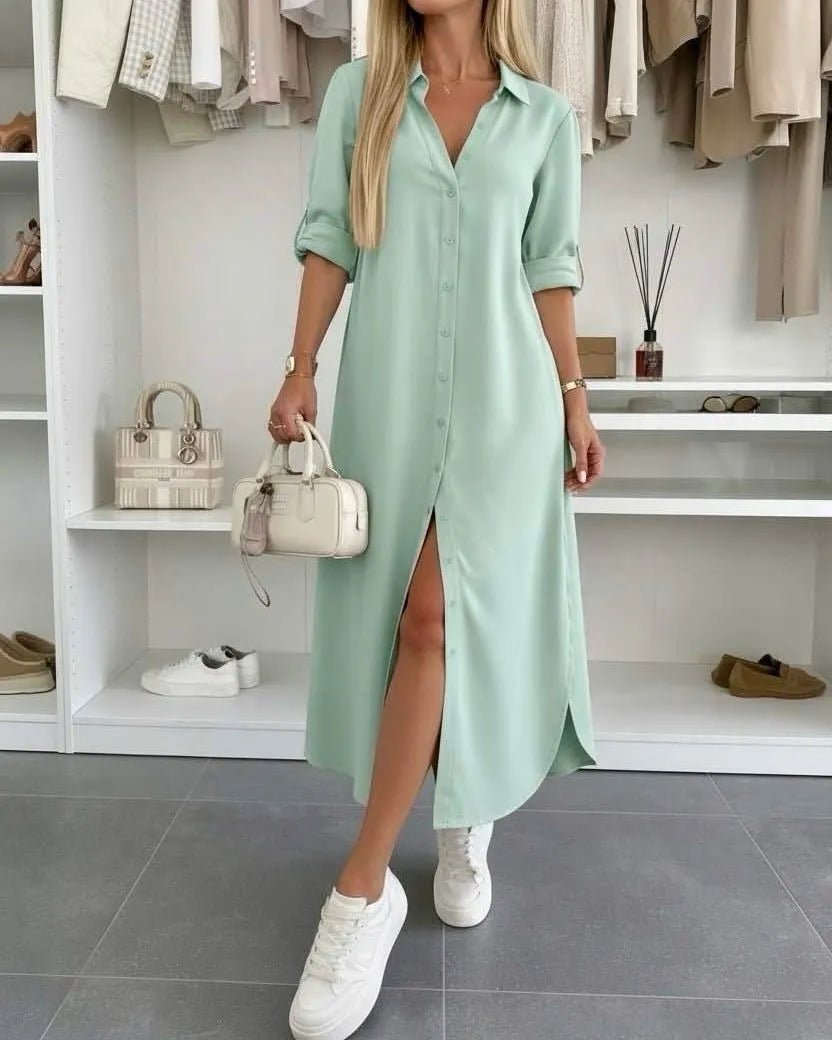 Miss | Jurk Dames Midi Oversized - Katoen - Miss Madera MIS-D81D12