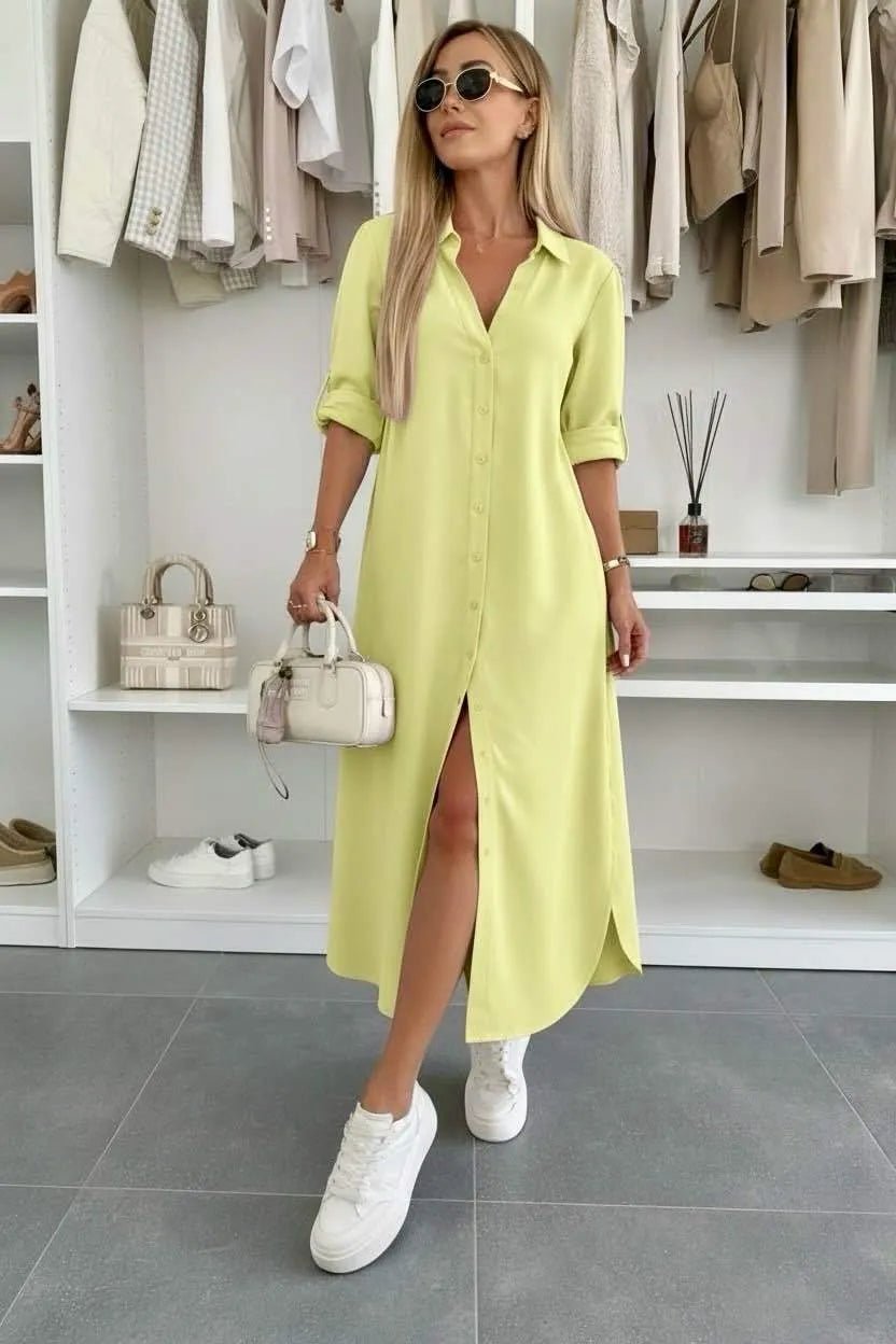 Miss | Jurk Dames Midi Oversized - Katoen - Miss Madera MIS-E04D5F