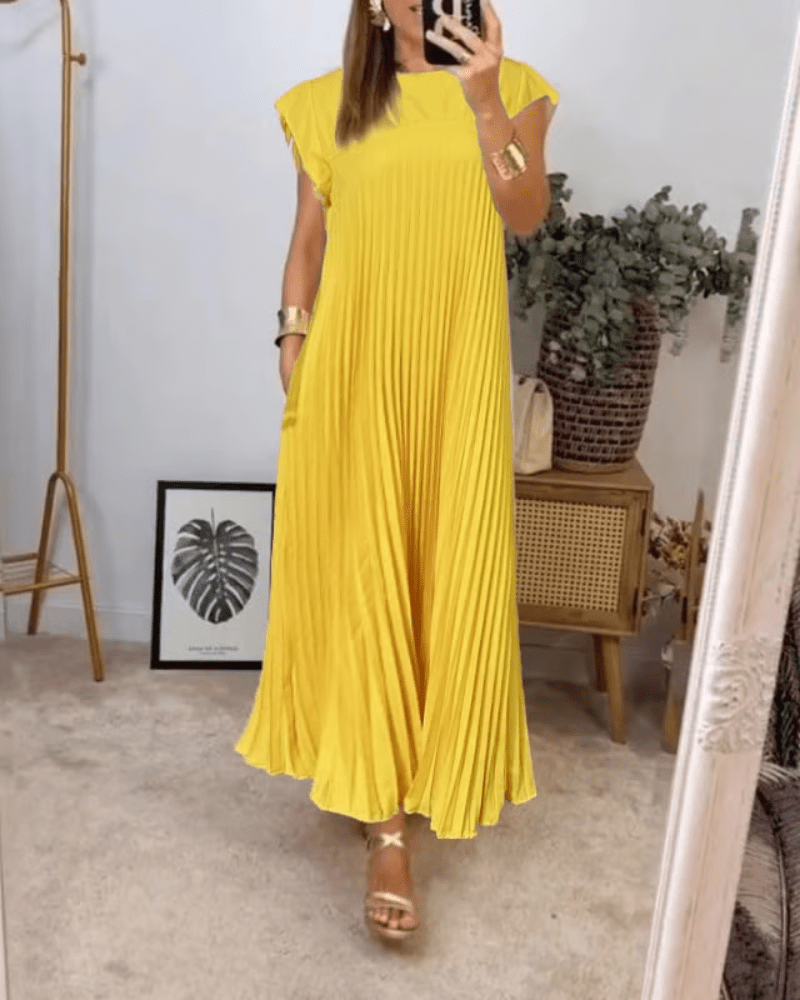 Miss | Jurk Dames Midi Plissé Elegant - Polyester - Miss Madera