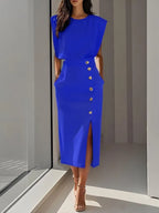 Miss | Jurk Dames Midi Relaxed - Polyester - Miss Madera MIS-9CBA43