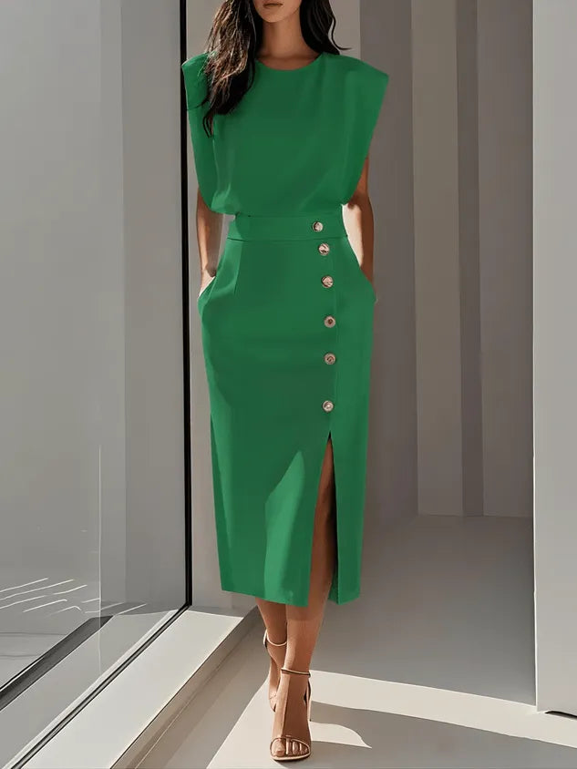 Miss | Jurk Dames Midi Relaxed - Polyester - Miss Madera MIS-EC5F22